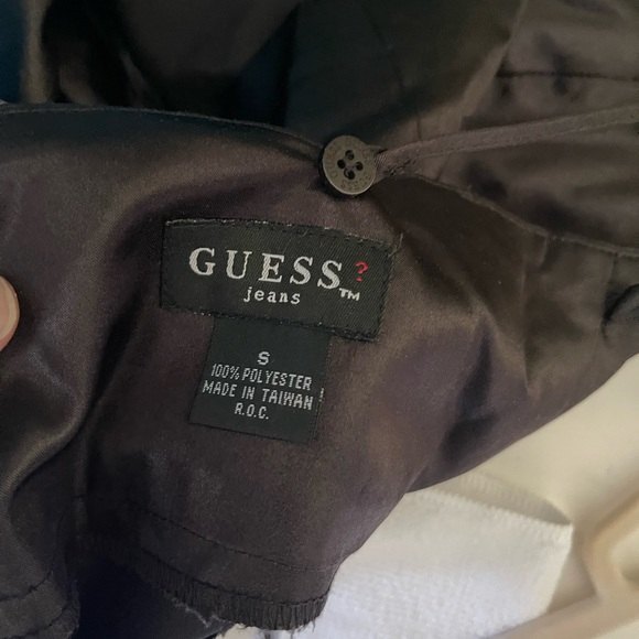 Guess Vintage Y2K Black Satin Cropped Halter Top - Picture 6 of 9